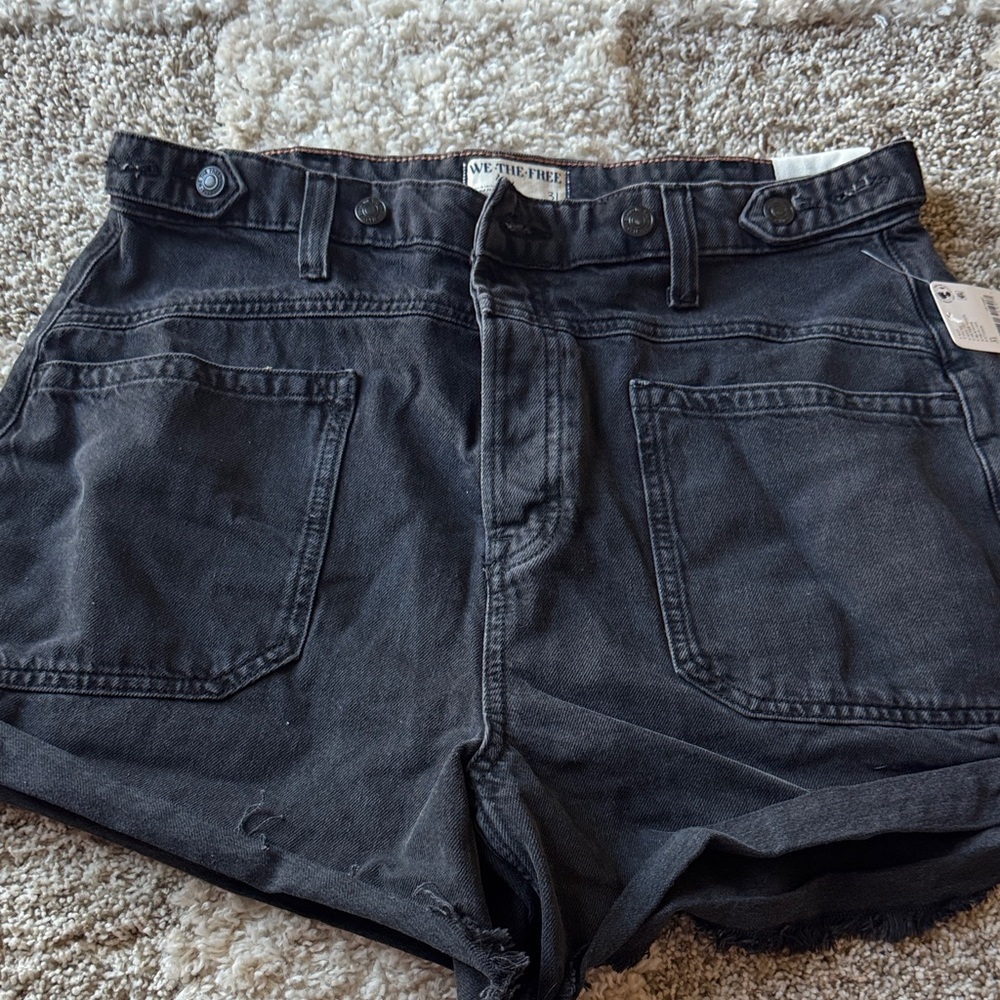 We The Free Charcoal Jean Shorts